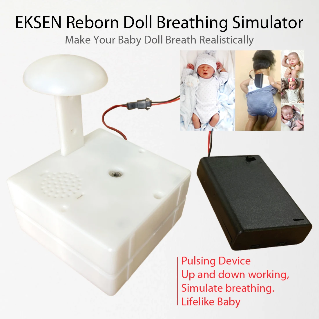 Reborn Dolls Breathing Simulator Lifelike Sleeping Pulsing Device for Plush Toy Kids Boys Girls