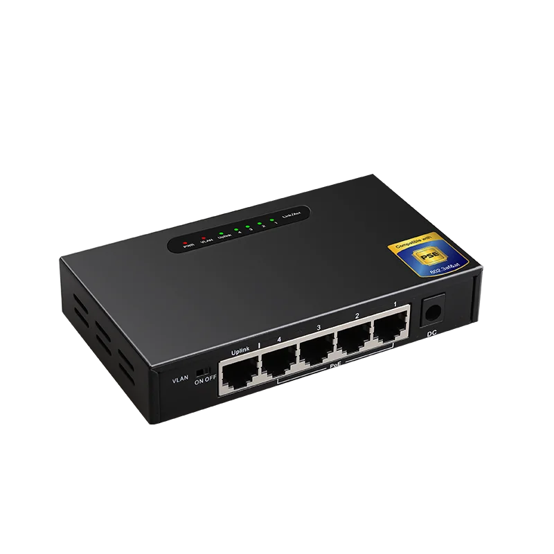 

Неуправляемый коммутатор PoE, 5 портов, 1000 Мбит/с, 4-портовый 1G PoE + 1-портовый коммутатор Uplink Ethernet