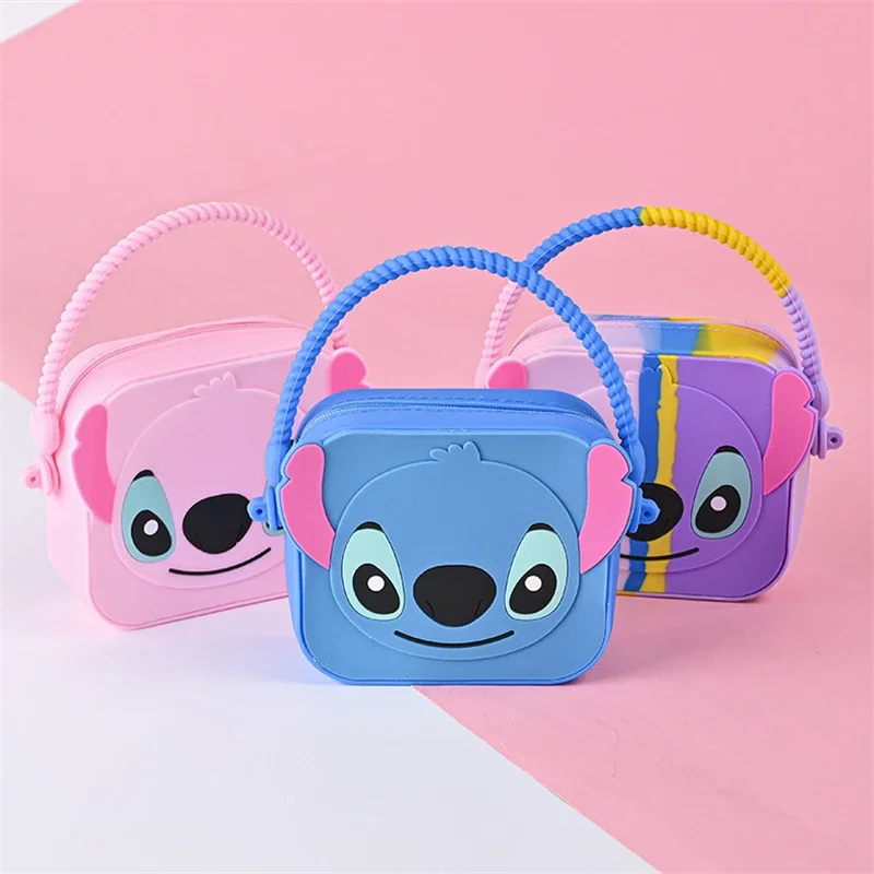 

Disney Stitch Coin Purse Cute Cartoon Angel Girl&Child Fashion Portable Waterproof Silicone Soft Bag Handbag Holiday Gifts