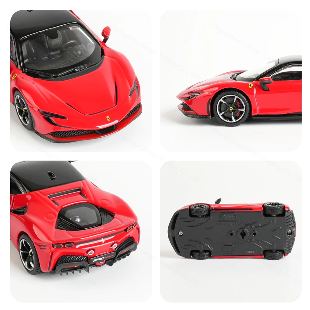 Bburago 1:43 Ferrari SF90 Stradale Static Die Cast veicoli modello da collezione giocattoli per auto