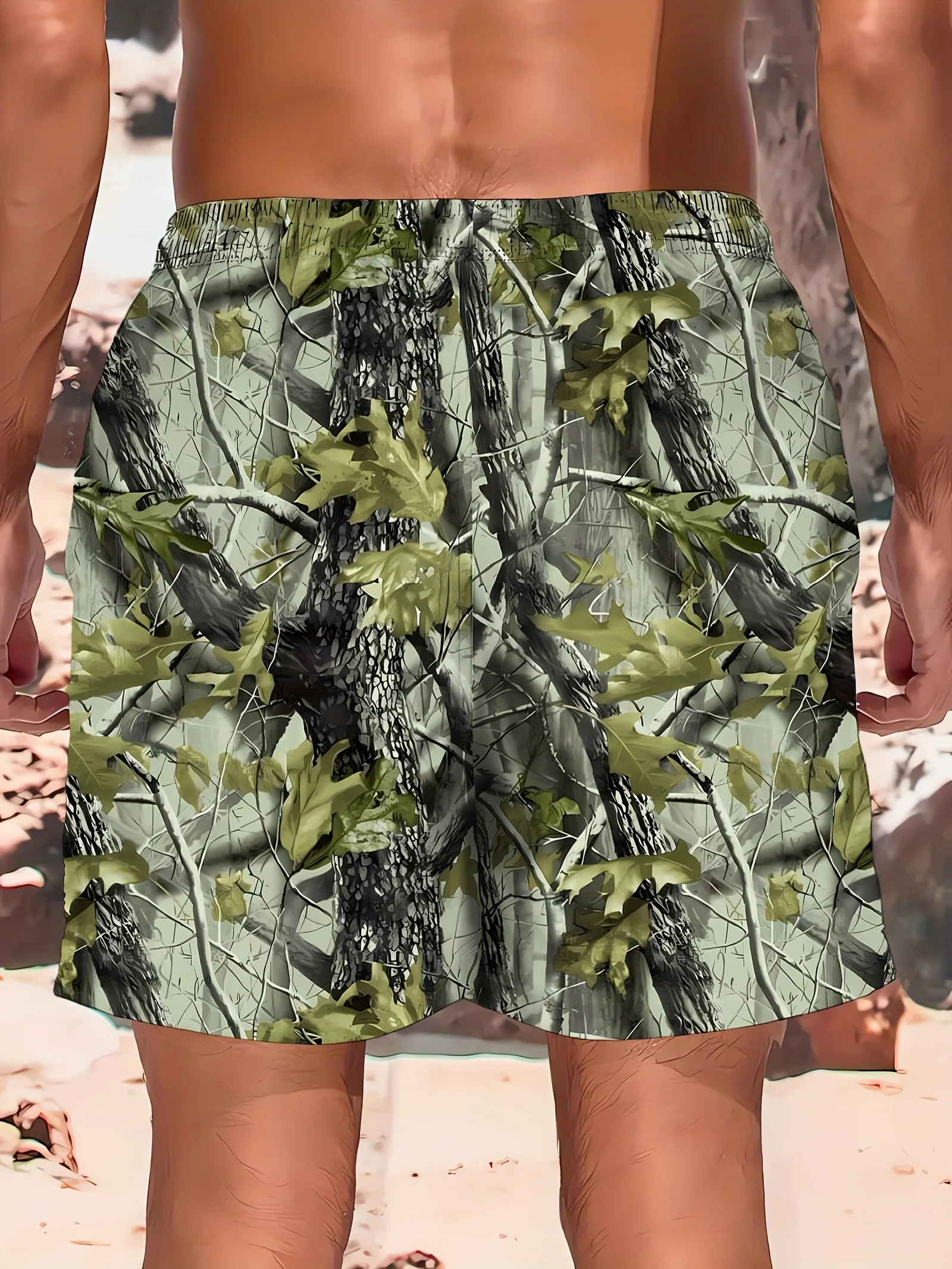 2026 Summer Hot Selling New Forest Leaf Vacation 3D Printing Fashionable Outdoor Breathable Quick Drying Street Y2K Shorts