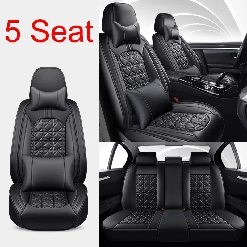 Full Coverage Artificial Leather Universal Car Seat Cover for Skoda Octavia 1 BMW X5 Fiat Panda Clio 2 Honda Crv Car Accessories