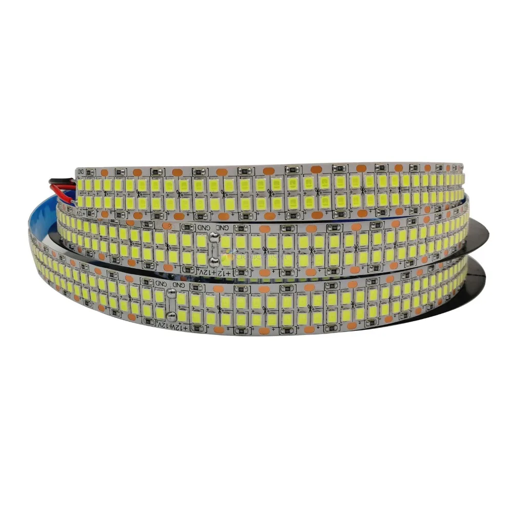5m 2835 SMD 480 LED/m LED Strip, 12V/24V Flexible Double Row LED tape , White/Warm White Super Bright IP20 /IP67 Waterproof