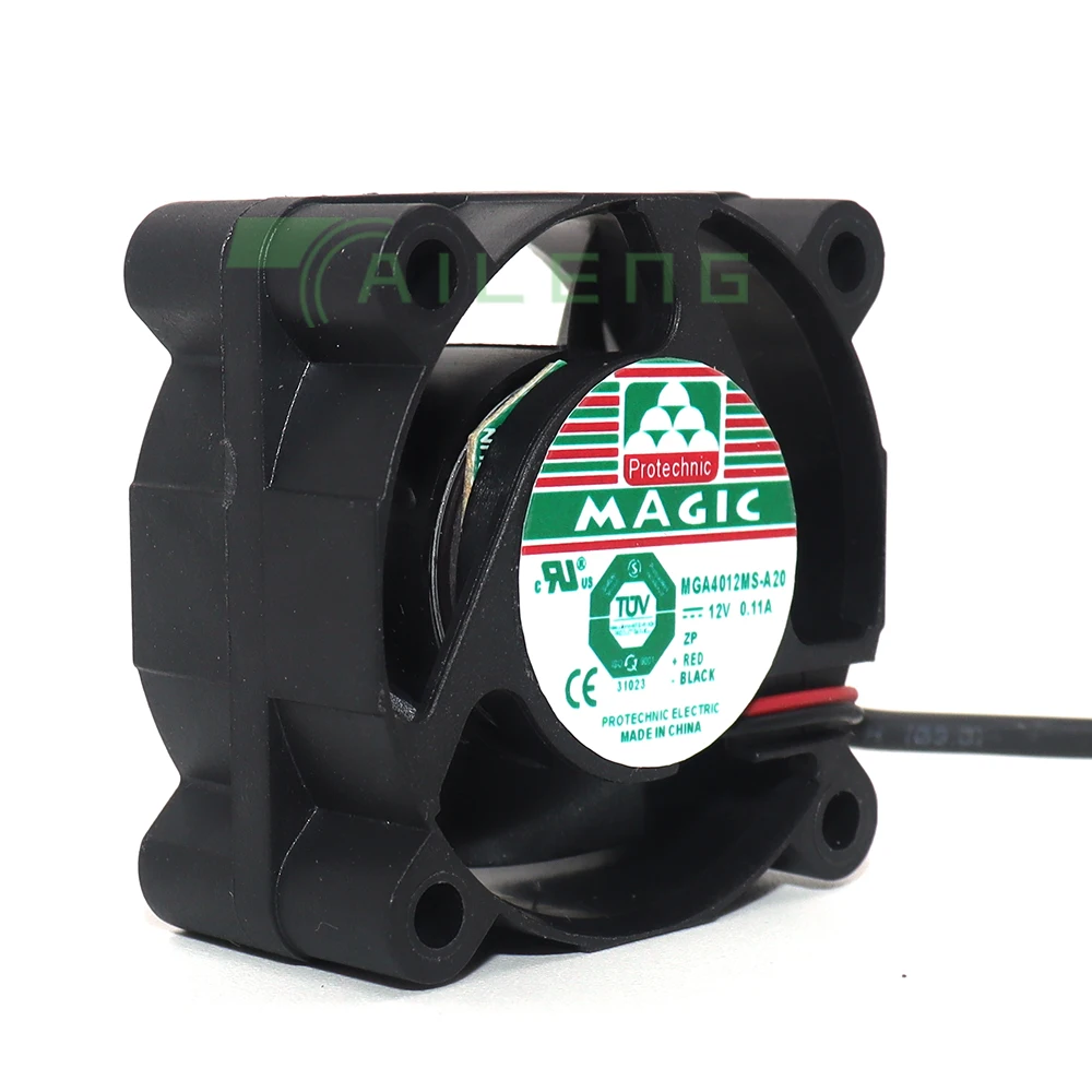 new MAGIC MGA4012MS-A20 DC 12V 0.11A 40x40x20mm 2-wire Server Cooling Fan