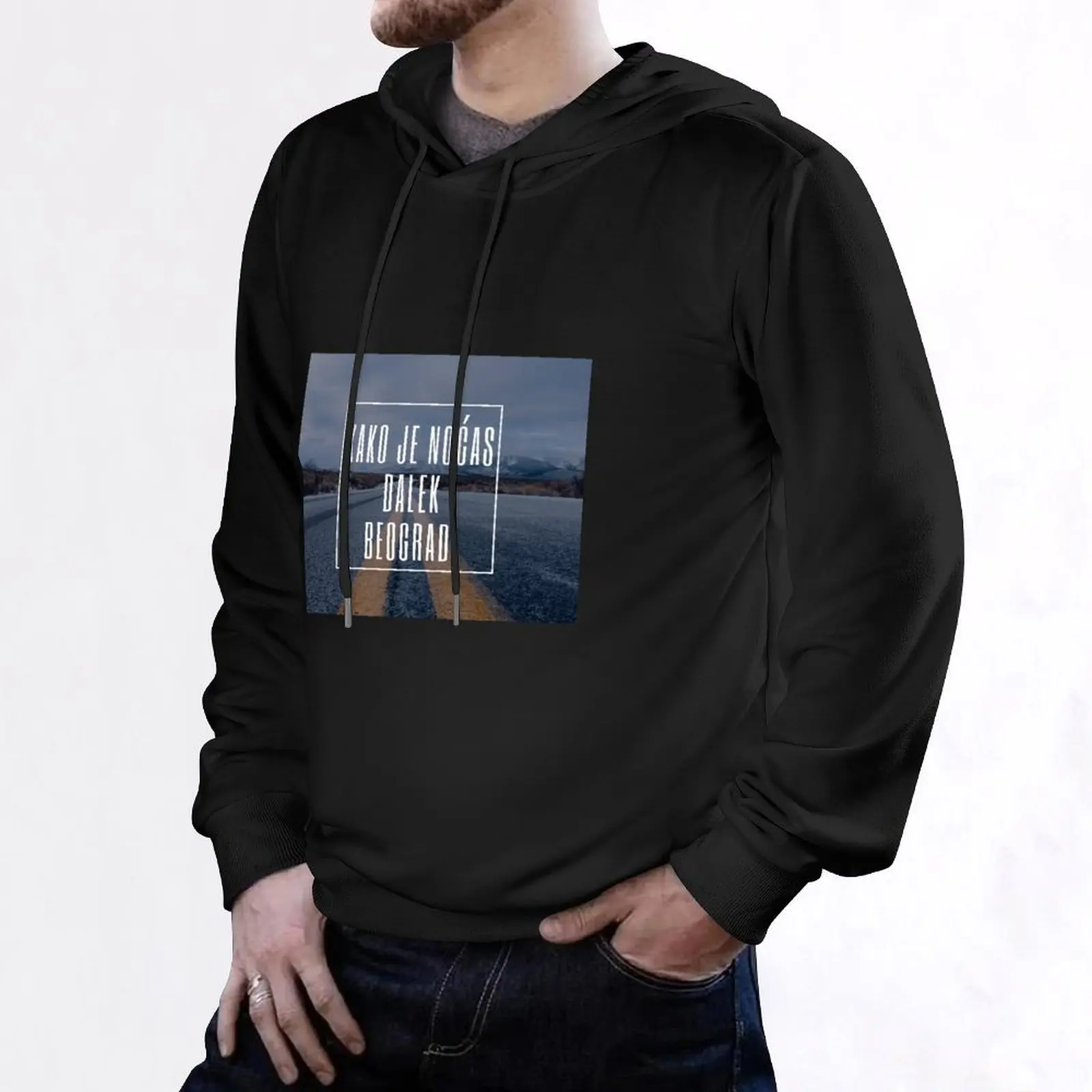 Beograd is Far Far Hoodie ملابس الرجال ملابس أنيمي ملابس الخريف ملابس أنيمي ميزات جديدة من هوديس وبلوزات