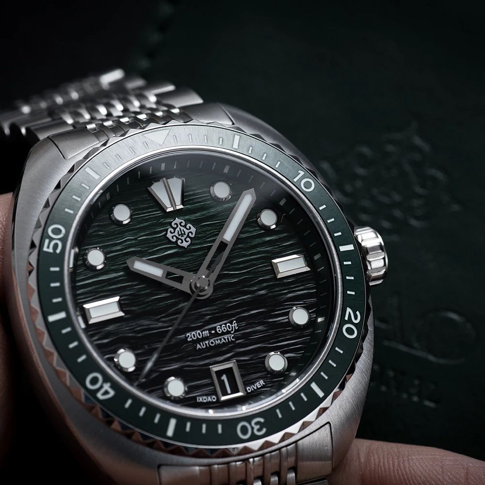 IX & DAO IPOSE JD-X07S الفيضانات التنين الساعات الفولاذ المقاوم للصدأ الياقوت مقاوم للماء مضيئة NH35A ساعة ميكانيكية أوتوماتيكية #4