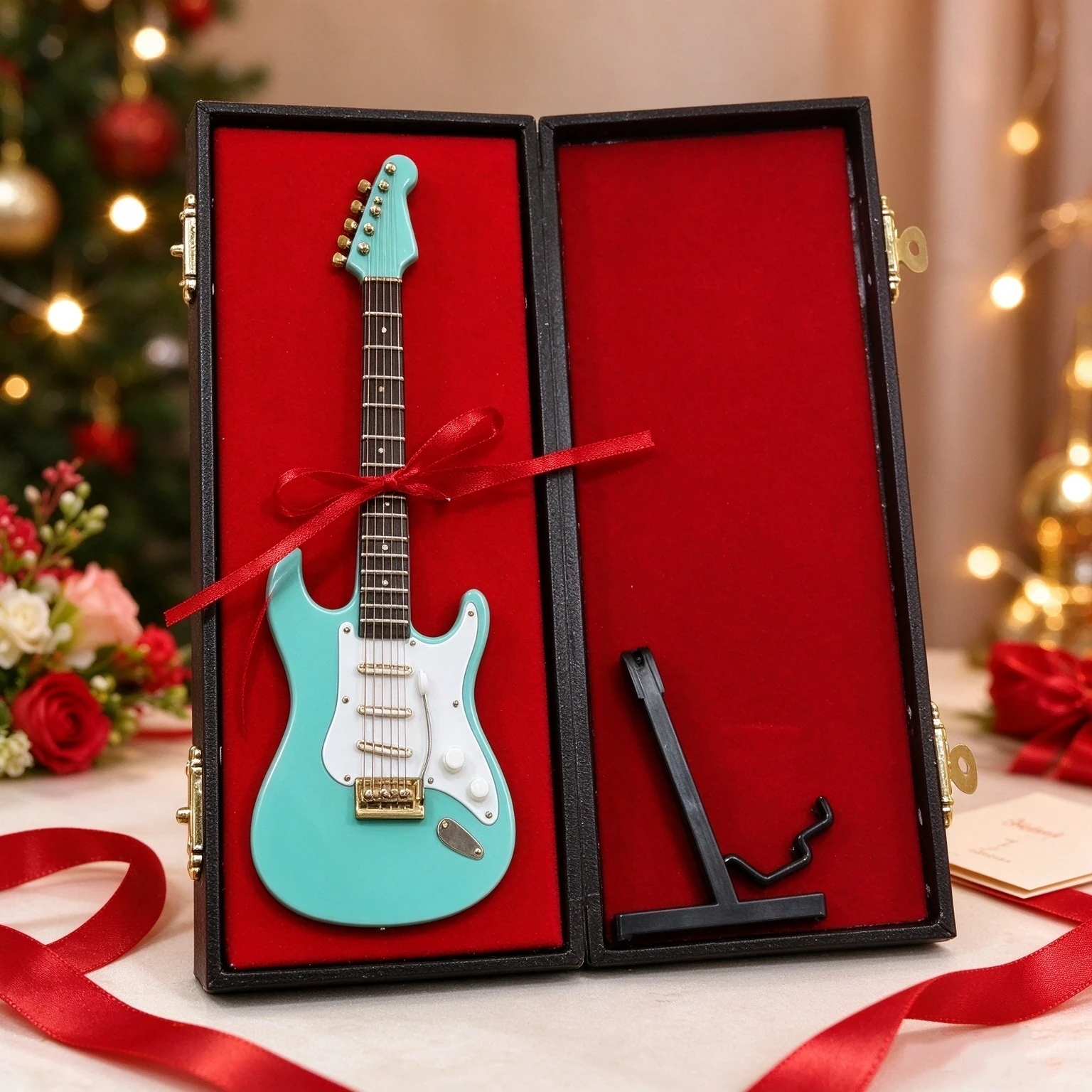 Wooden Guitar 10/18cm Mini Electric Miniature Guitar Model Guitar Decoration Musical Instrument Gift Decor Bedroom Living Room