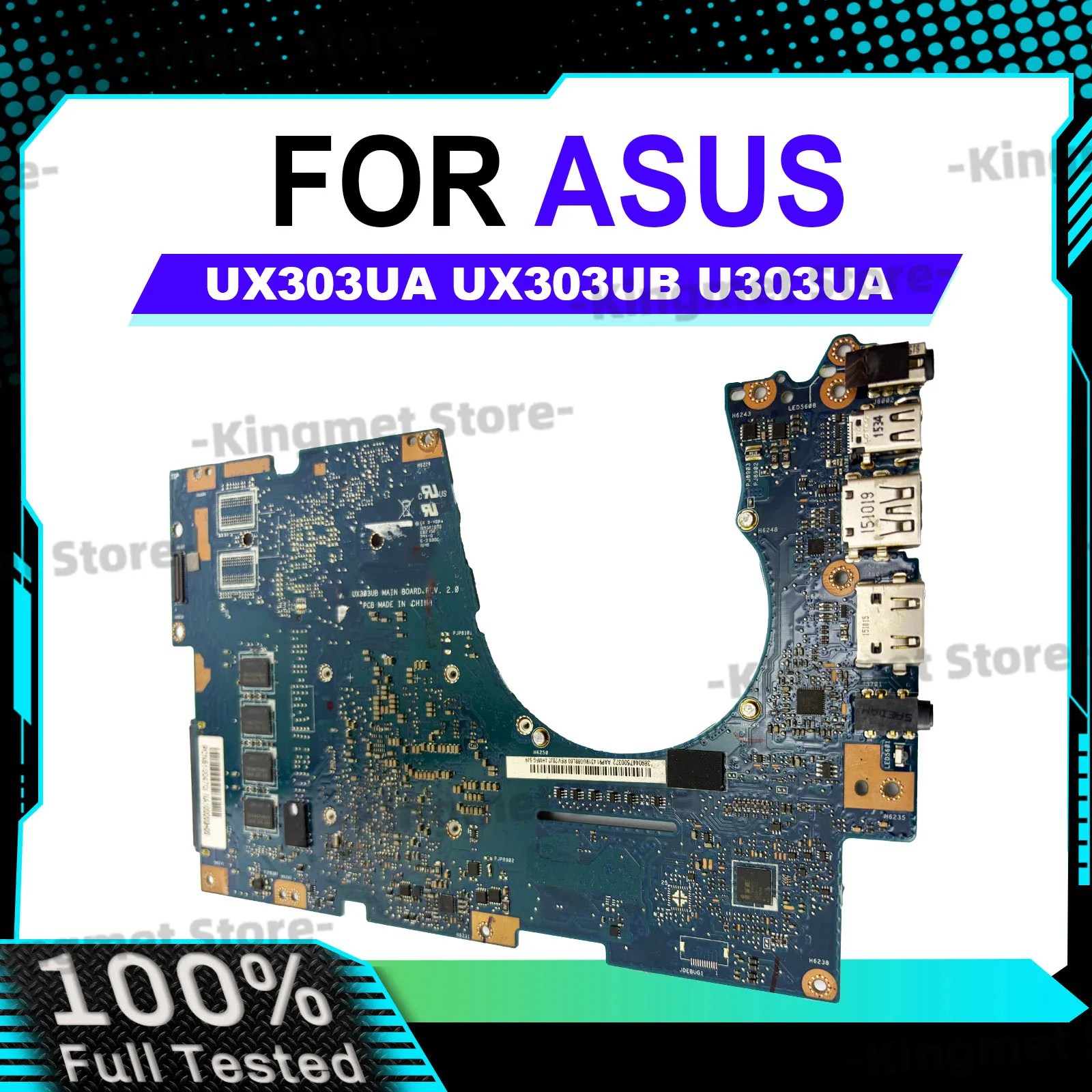 Placa base para ordenador portátil UX303UA para ASUS ZenBook UX303UB BX303U U303UA U3000 U303UB UX303U con CPU I3 I5 I7
