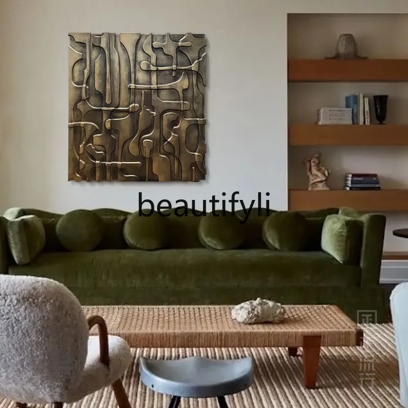 Modern Light Luxury Living Room Decorative Painting Sofa Background Wall Hanging Painting Minimalist Overlay Painting