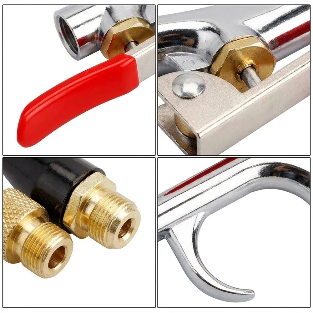 Alloy Dust Blower 175PSI Air Blower Ergonomic Thumb Lever PVC Coated Grip Solid Alloy Body For Workshop Debris Removal