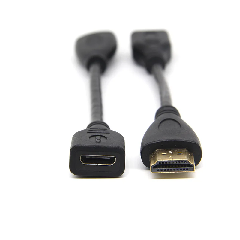 15cm Micro Mini HDMI-compatible Socket Female To HDMI-compatible Male Adapter 4K hdmi Male Cable