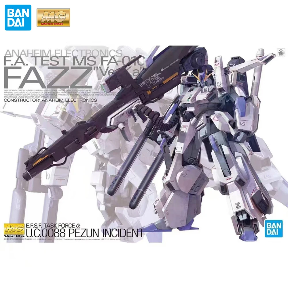 [In Stock] Original Bandai MG FA-010A FAZZ Ver.Ka 1/100 Scale Collectible Anime Action Figure Assembling Model Ornament Toys