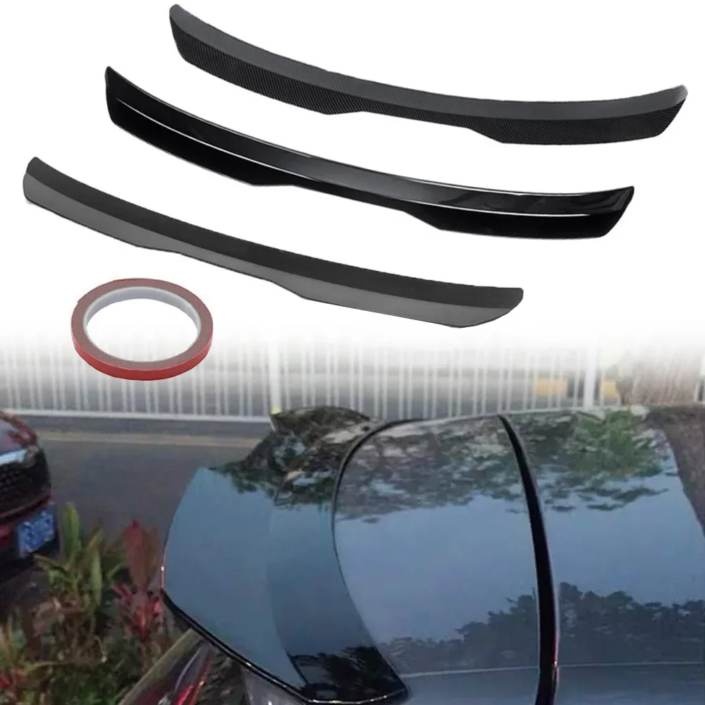 Universal carro traseiro telhado lábio spoiler asa spoiler traseiro telhado spoiler asa abs decoração tiras caber hatchback carro