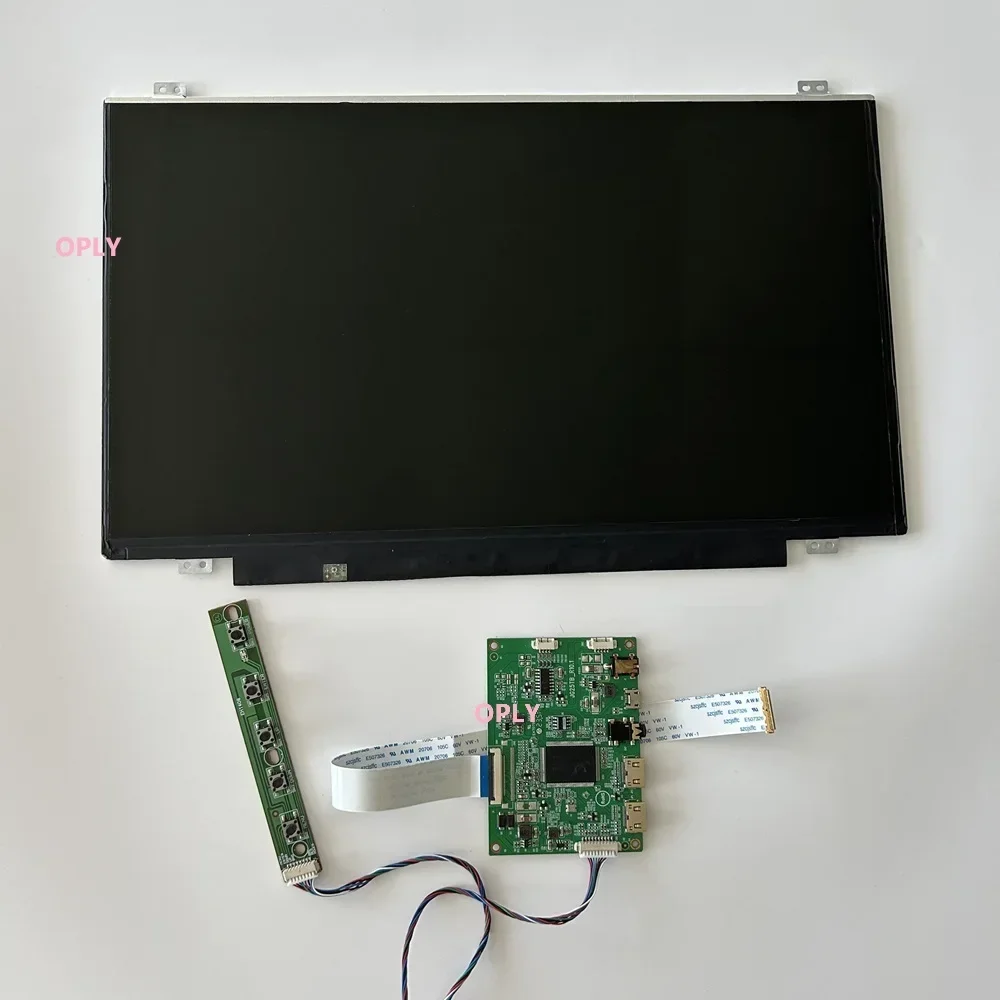 Controller board kit 2 mini HDMI-compatible DIY + 14 inch 1366X768 EDP screen panel monitor for PC PS X360 Laptop raspberry