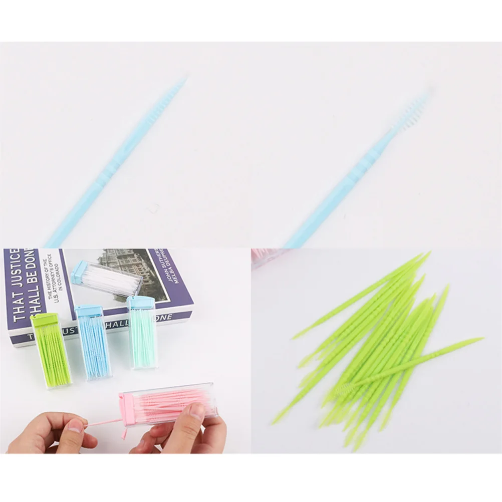 

250 Pcs Toothpick Brush Picks Candy Friendly Mini Size Portable Storage Box Interdental Cleaning Tools Travel Gum Safe