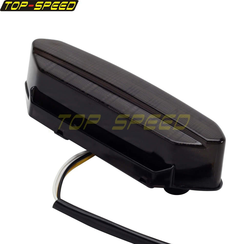 12 فولت الفرامل الخلفية الضوء الخلفي LED أضواء خلفية متكاملة وقف مصباح جيد الإضاءة لياماها رابتور 700 700R 2006-2018 YFZ450R YFZ450X 09-18 #5