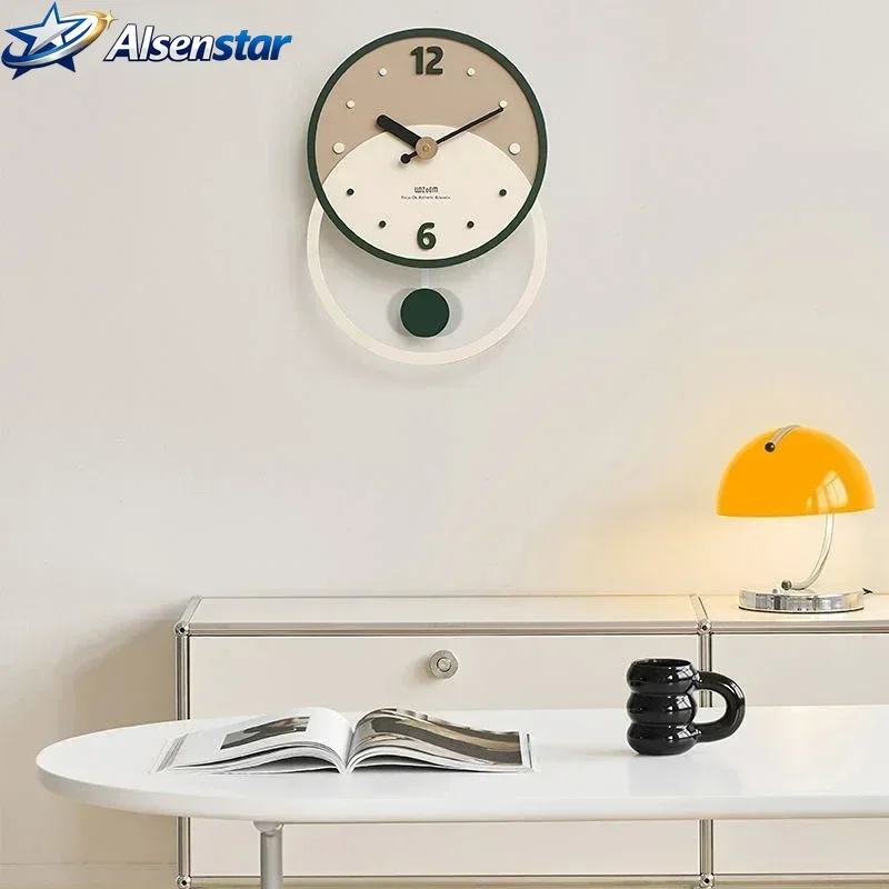 Wood Art Wall Clock Silent Round Wall Clocks Modern Decor Clock for Home/Office/School/Kitchen/Bedroom/Living Room Watch DF3N9D5