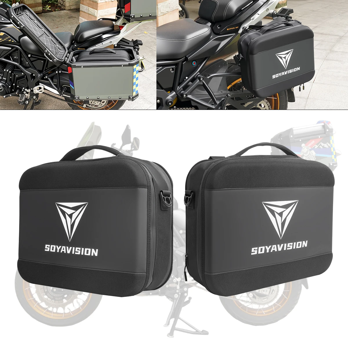 حقيبة داخلية لصندوق جانبي أسود للدراجة النارية مناسبة لـ R1250GS ADV F750GS F850GS BMW R1200GS حقيبة سفر داخلية لصندوق Vario #2