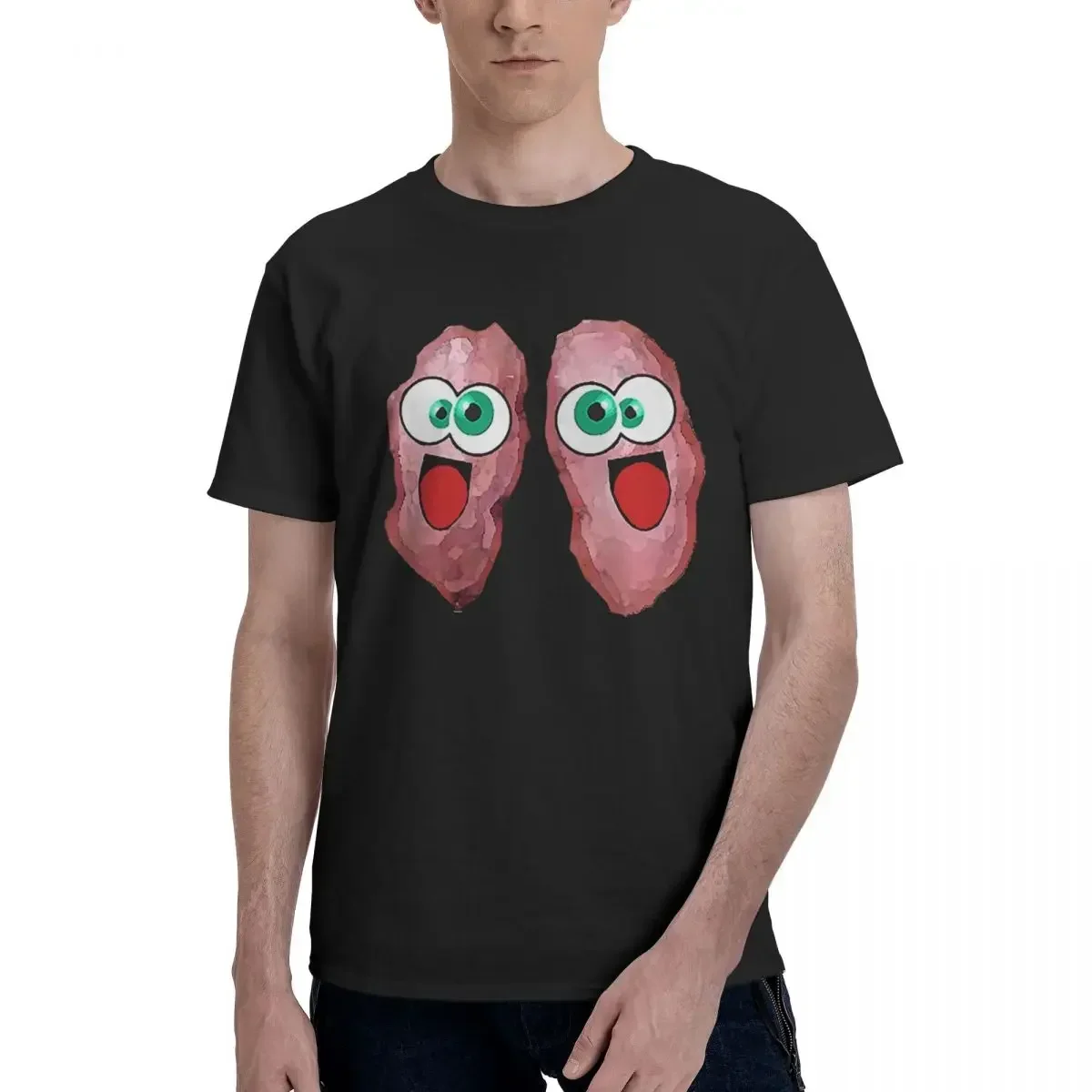 Happy Tonsil Twins 100% Cotton T-shirt Male Oversized T Shirts Men Round Neck Short Sleeve S-6XL