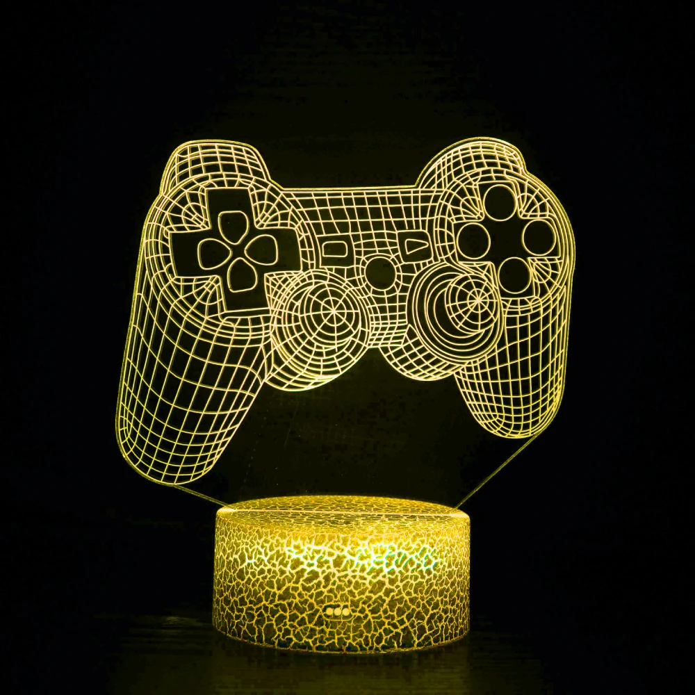 Gaming Night Light for Game Lovers Bedroom Game Room Office Decor Gamepad Lamp Gift for Child Boys Girl Game Player