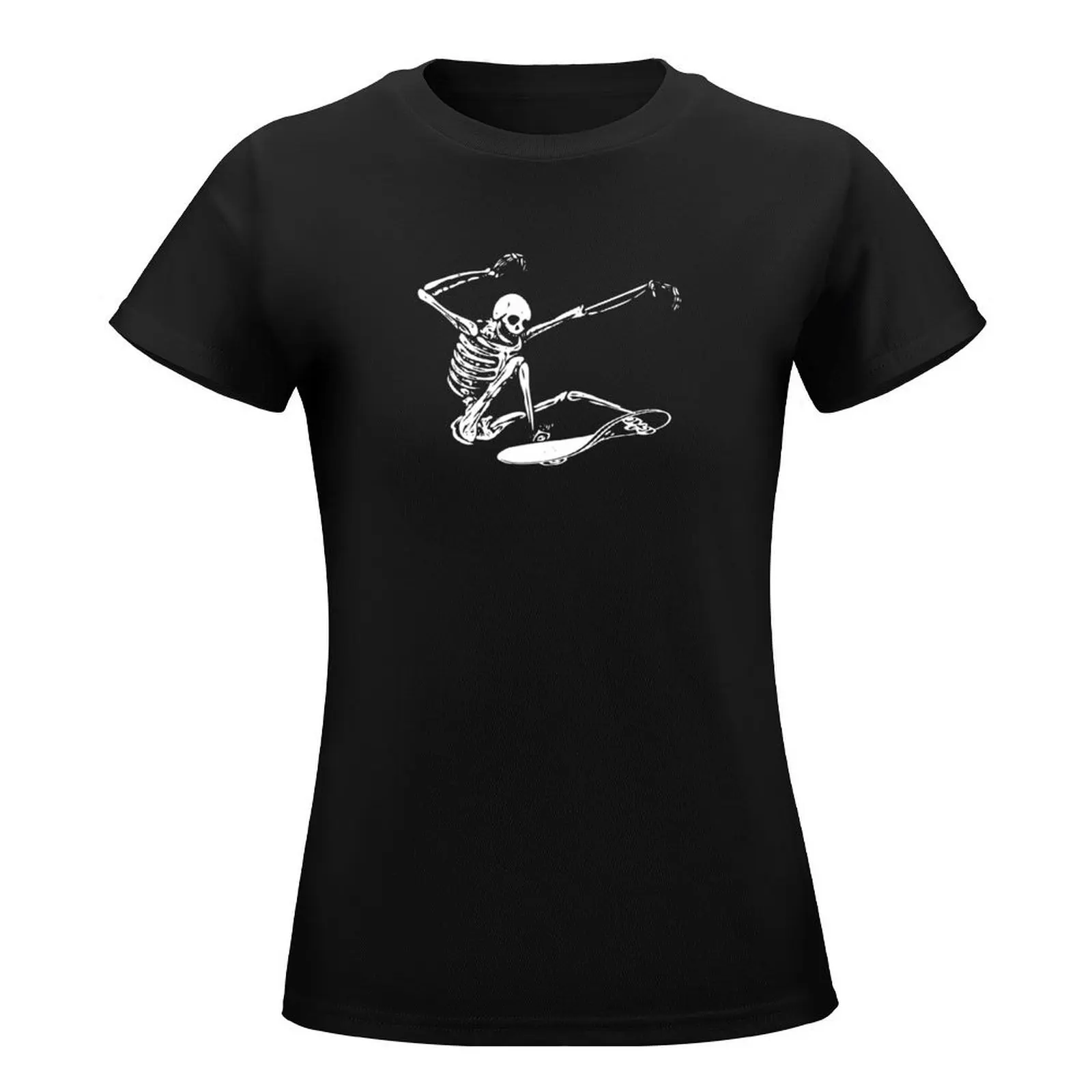 skateboarding skeleton T-Shirt tops lady clothes shirts graphic tees Women clothing