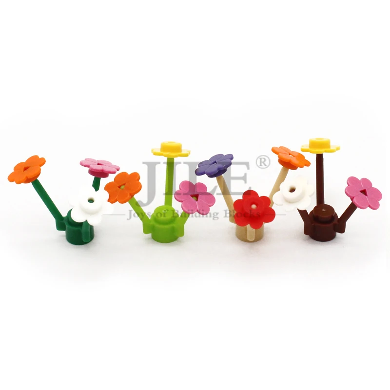 200 Stück MOC 3741 Pflanzen-Blumenstiel mit Ohrstecker und 3 Stielen, Bausteine, DIY-Steine, kompatibel mit Zweig, Baum, Wald, Zubehör, Spielzeug – Detail 4