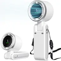 Mini ventilateur portatif haute vitesse avec affichage numérique, recharge USB, pliable, pour bureau, camping, ventilateur turbo puissant 1