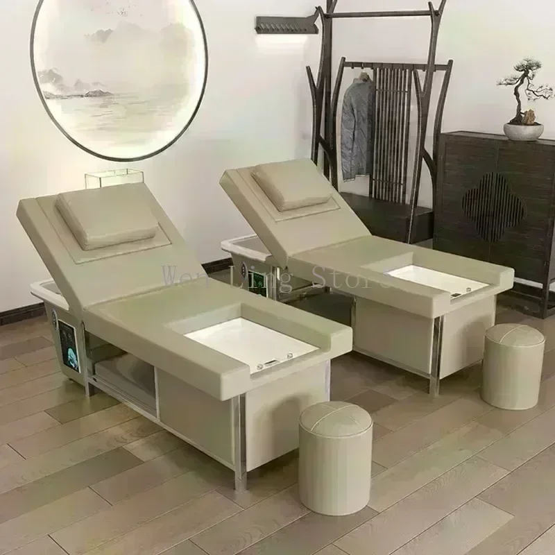 Cama de Spa con cabeza japonesa, máquina japonesa, sillas de champú, suministros de Spa para lavar el cabello, muebles de salón profesionales