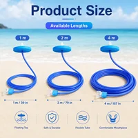 Full Dry Diving Breathing Tube 1m 2m 4m Long Swimming Respirator Adult Men Women Snorkel Training Scuba Equipment Snorkel 6