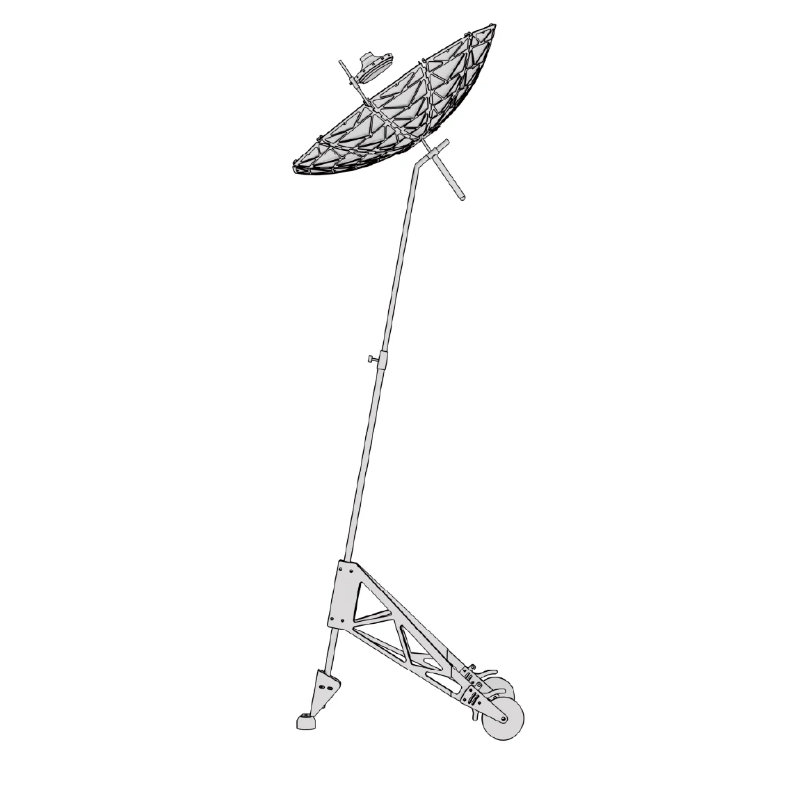 Floor lamp: Indoor living room, futuristic floor lamp, café, restaurant, shop, ambient light