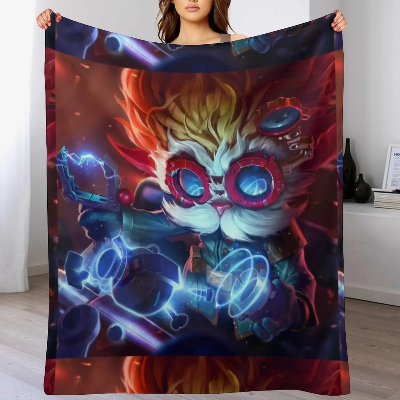 

Heimerdinger colorful Throw Blanket Furrys Loose Blankets