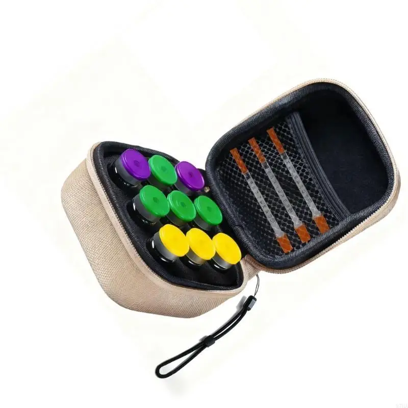 9 Slot Cooling Vial Storage Box For Refrigerator Organizes Vials Securely Protectors Case for Home Use 87HA