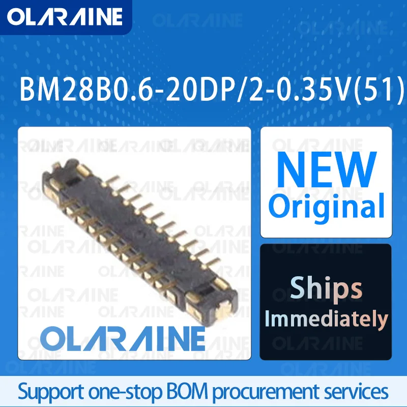 

50/200/500Pcs BM28B0.6-20DP/2-0.35V(51) 100% brand new and original IC chip Mezzanine connectors 22 Position 5 A