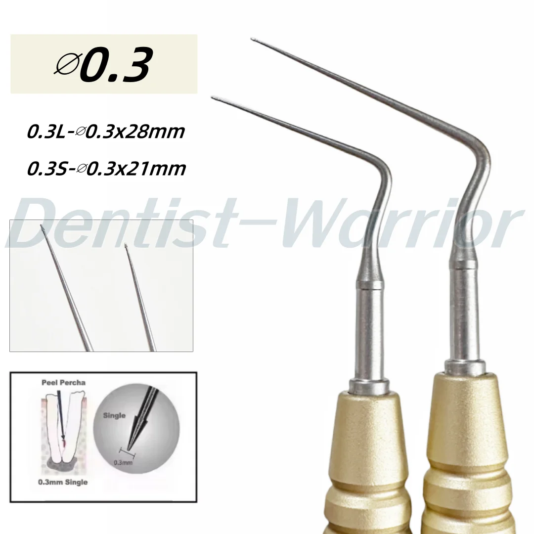 Dental Gutta Percha Removal Tool Short/Long Dental Endo GPRS Root Tip Extractor GP Remover Tool ⌀0.3/5/7