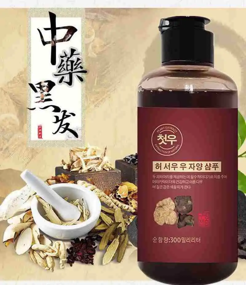 Anti-Hair Loss Shampoo Polygonum Multiflorum Extract Strengthening Nourishing Oil Control Dandruff Control Silicone-Free