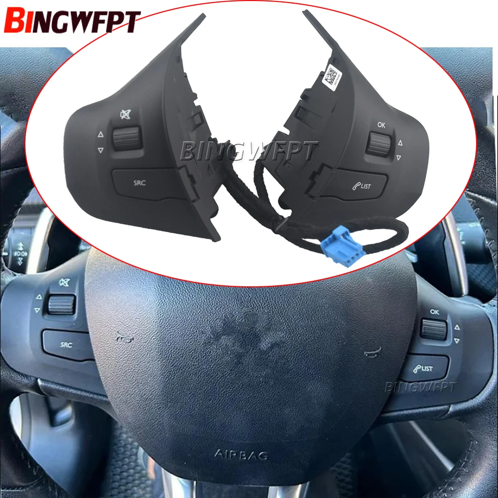 

For Peugeot 308 2008 208 2014-2017 Steering Wheel Button Audio Volume Control Switches Car Accessories