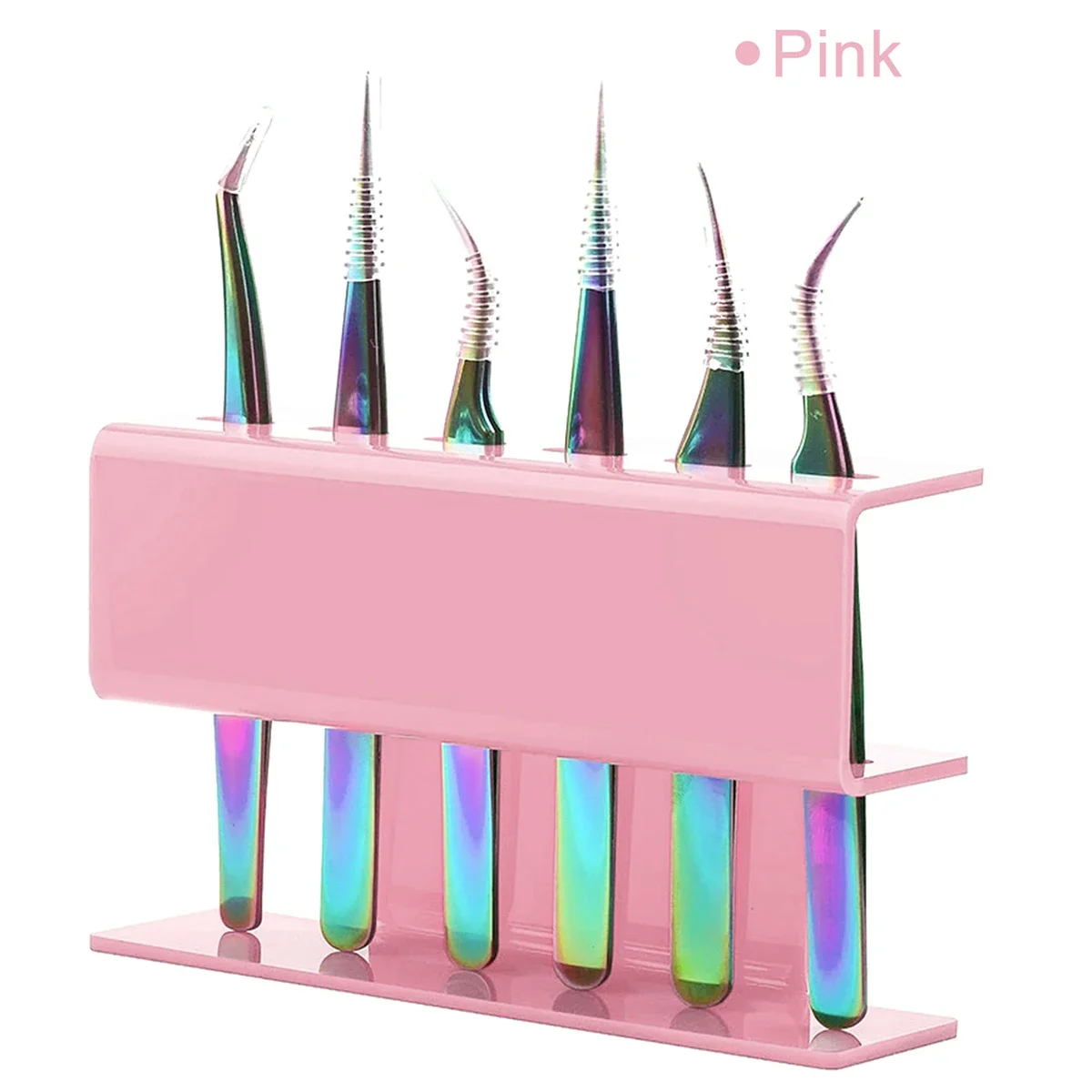 Eyelash Tweezers Storage Holder 6 Holes Rack Portable Tweezers Organizer Shelf  Eyelash Extension Makeup Tool Acrylic Stand