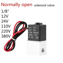 Normalnie otwarty mosiężny zawór elektromagnetyczny 1/8