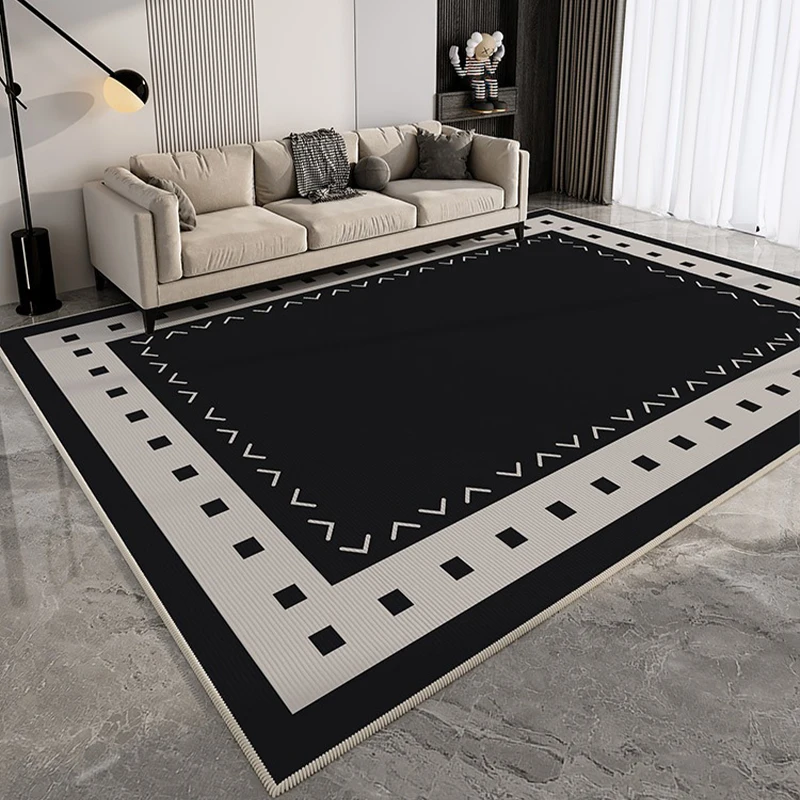 Living Room Carpet Creative Sofa Bedroom Bedside Floor Mat Light Luxury High-grade Non-slip Foot Mats Large Area Short Pile Rug