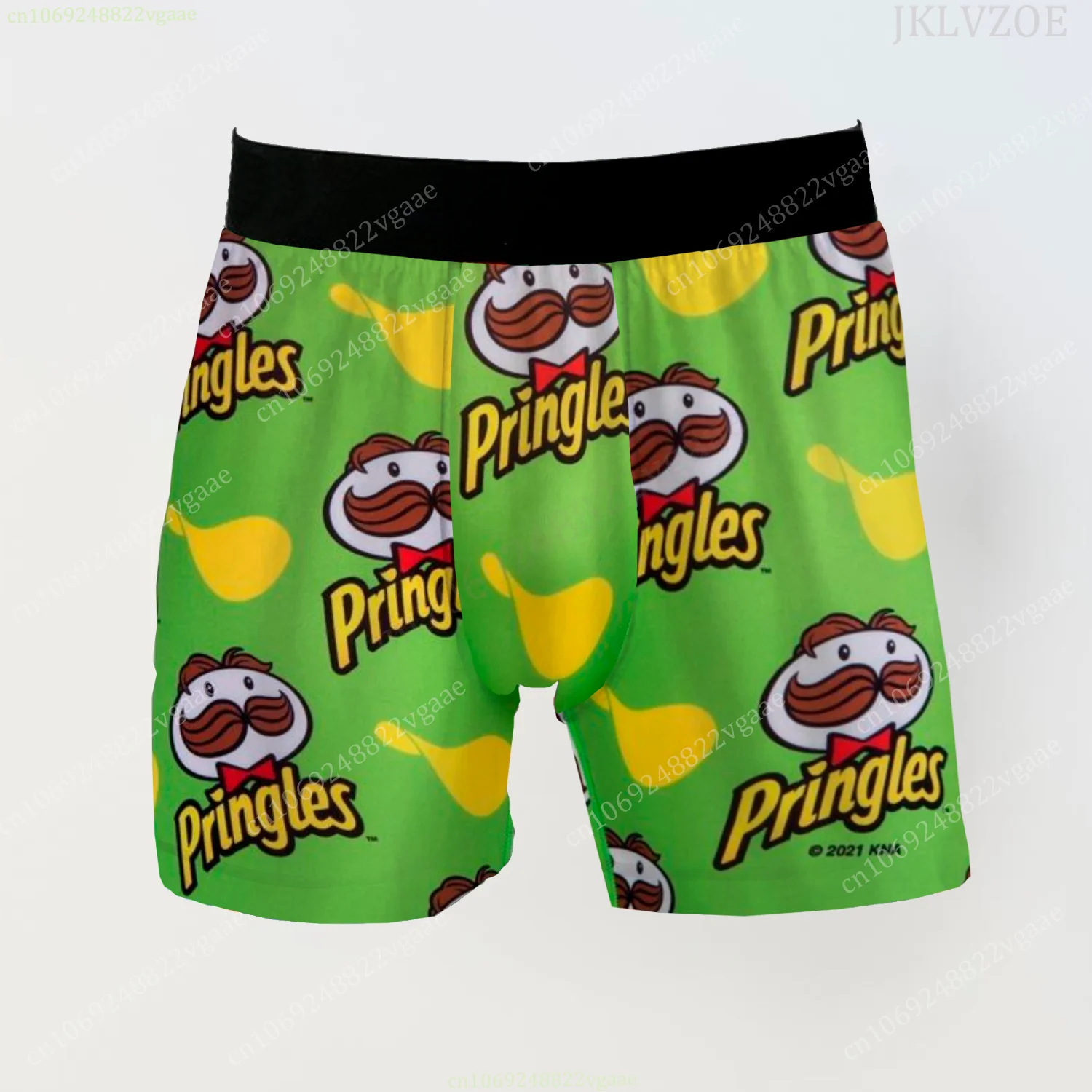 2025 Funny Pringles Underwear Men Sexy Boxer Antibacterial Breathable Print Men Boxer Shorts Boys Thin Flat Corner Panties