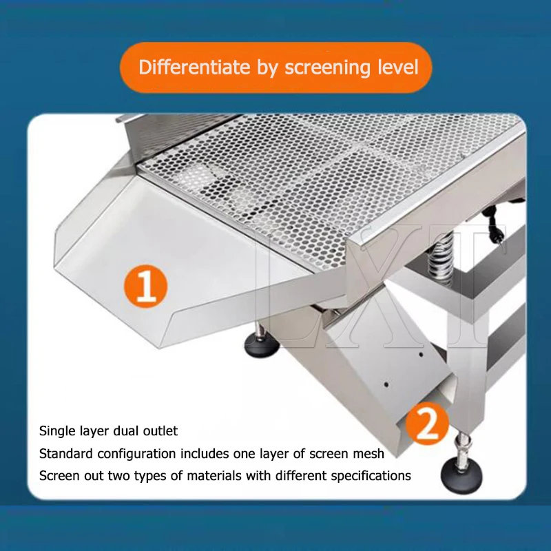 Stainless Steel Grain Screening Machine Multifunctional Electric Customizable Linear Vibrating Screen Machine For Rice Soybean
