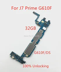 1pcs 100% Unlocking Motherboard Chip System Logic Board For Samsung Galaxy J7 Prime J7Prime G610F G610F/DS Replace Part