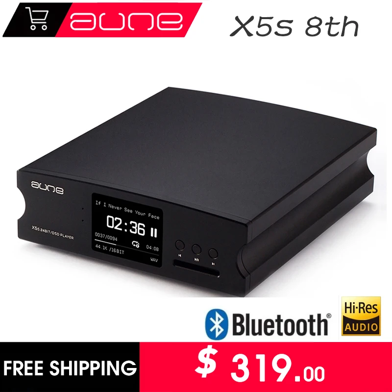 

AUNE X5s 8th Anniversary Edition Music Digital Player Bluetooth Decoder Turntable HIFI Lossless DSD Streaming Media Music Player
