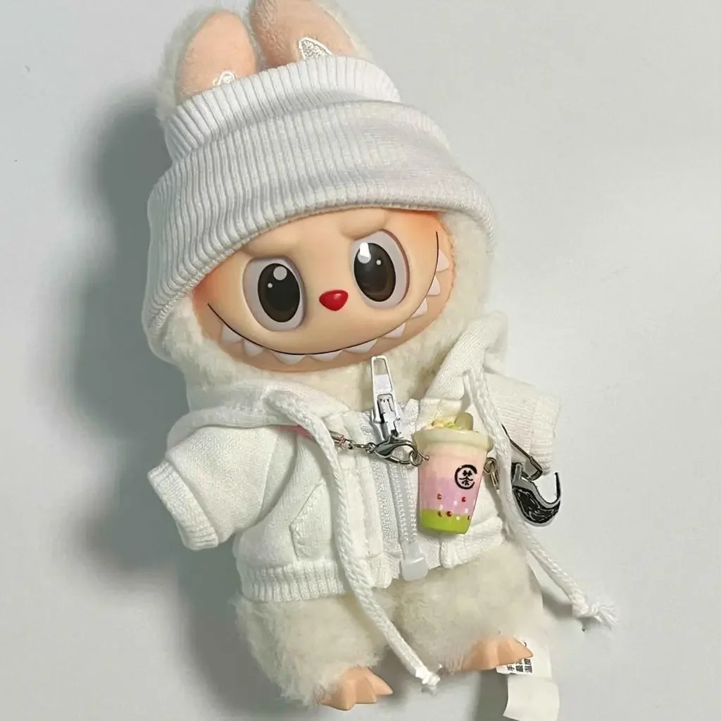 Giacca in felpa sportiva per labubu v1/v2/v3 Felpa con cappuccio casual Vestiti per bambole Abiti adorabili Accessori per bambole