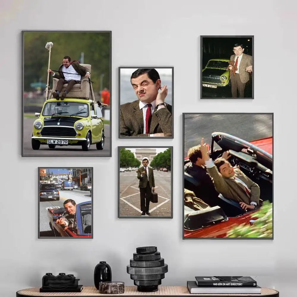 

Funny Mr B- BeanS Poster HD Self Adhesive Waterproof Wall Art Ideal for Home Office Dorm Gift