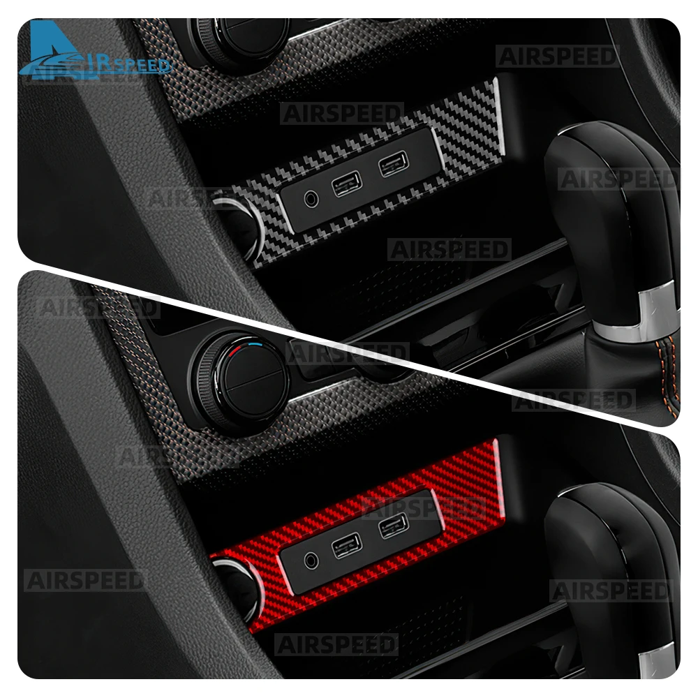 

Для SEAT Ateca 5F 2016-2025 Для Cupra Ateca 5F 2018-2025 Наклейка из настоящего мягкого углеродного волокна LHD RHD Автомобильный USB-порт для зарядки Рамка Накладка