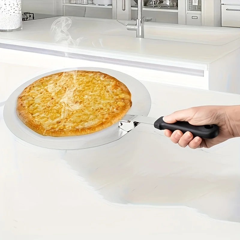 

Stainless Steel Pizza Spatula With Folding Handle - Easy Slide Turner For Eggs & Pies, Kitchen Essential