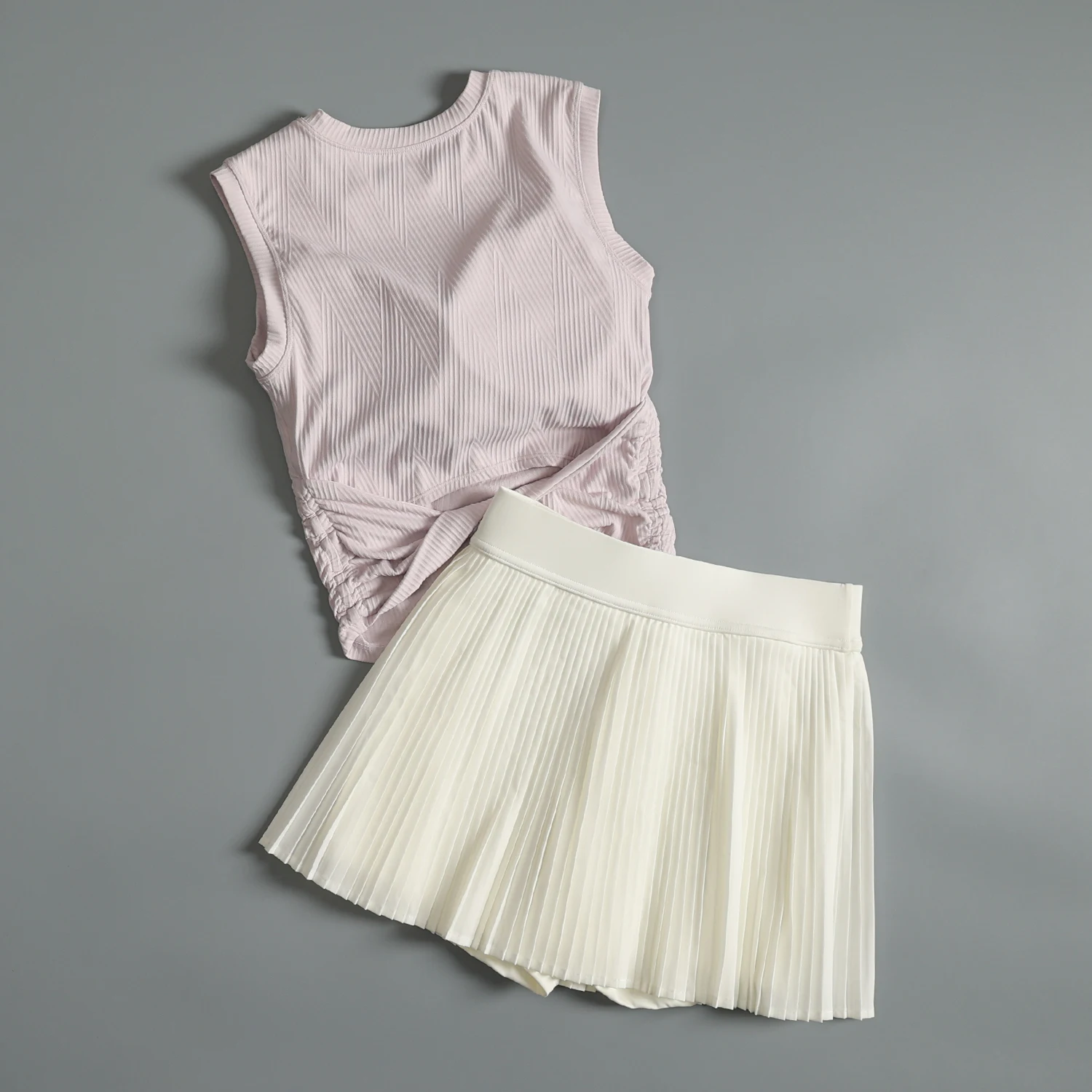 Traje deportivo de bádminton para mujer en verano, ropa de entrenamiento para correr de alta gama, ropa de secado rápido, Falda plisada deportiva de yoga antiexpuesta