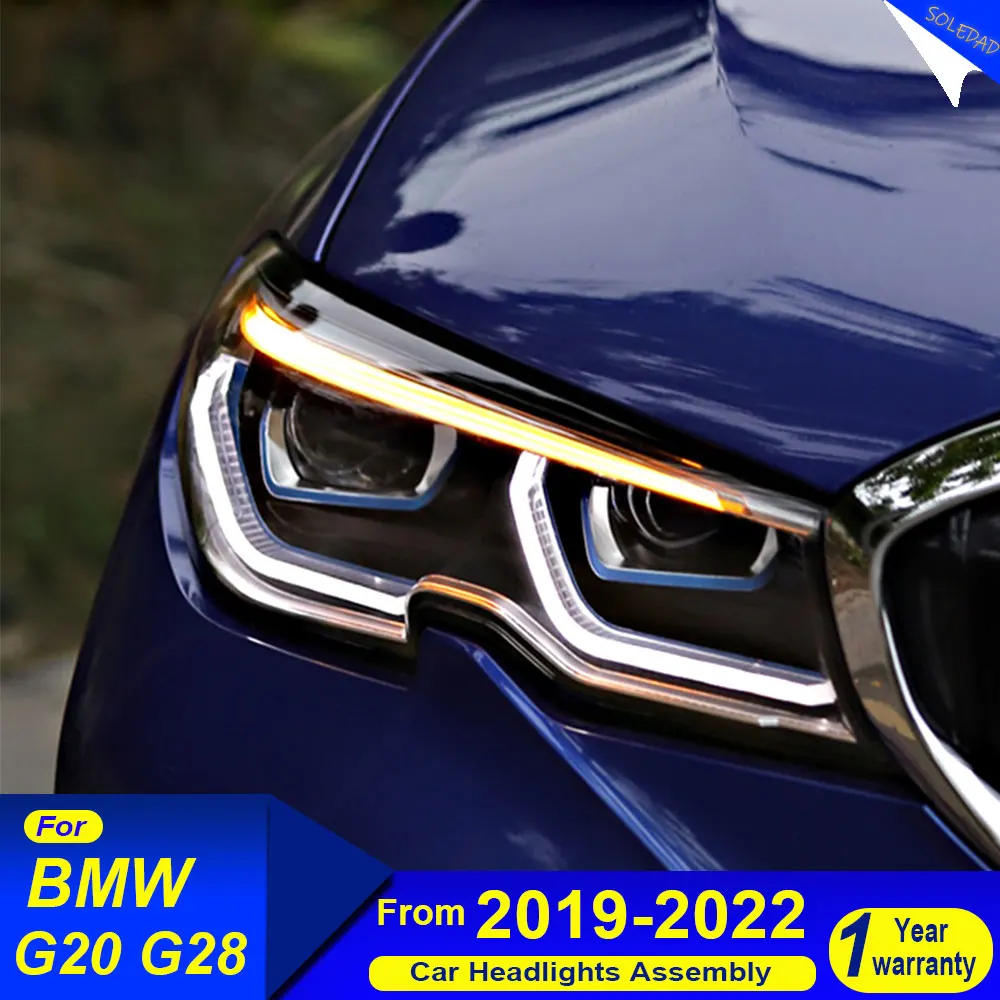قطع غيار السيارات LED المصابيح الأمامية لسيارات BMW G20 G28 2019-2021 ترقية الليزر نمط أضواء النهار جهاز عرض (بروجكتور) ليد اكسسوارات السيارات تعديل