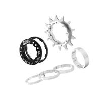 Bike 13T Single Speed Flywheel Aluminum Alloy Conversion Kit  black 13T